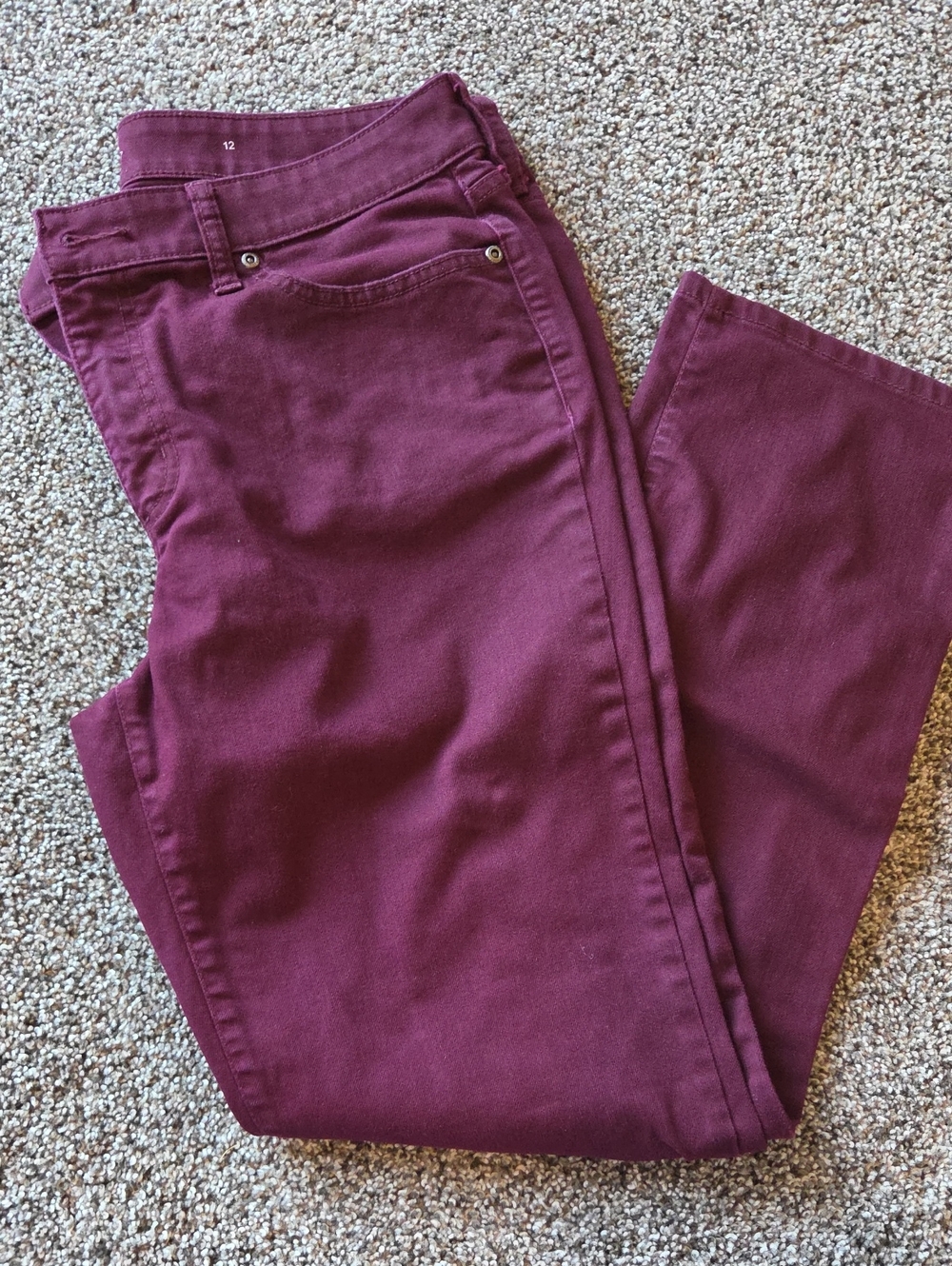 Women's Burgundy/Deep Purole Jeans - Classic Slim Fit